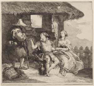 Wesele Angeliki i Medoro autorstwa Giovanni Domenico Tiepolo