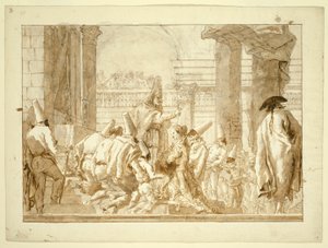 Małżeństwo ojca Punchinello autorstwa Giovanni Domenico Tiepolo