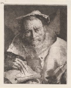 Matematyk z Raccolta di Teste (Zbiór głów) autorstwa Giovanni Domenico Tiepolo