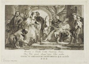 Patroni rodziny Crotta autorstwa Giovanni Domenico Tiepolo