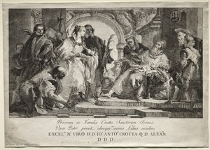 Święci z rodziny Crotta autorstwa Giovanni Domenico Tiepolo
