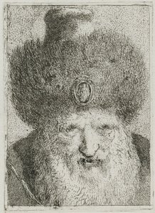 Turek w futrzanym kapeluszu, z Raccolta di Teste (Kolekcja Głów) autorstwa Giovanni Domenico Tiepolo