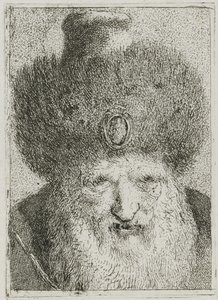 Turek w futrzanej czapce, z Raccolta di Teste (Zbiór głów) autorstwa Giovanni Domenico Tiepolo