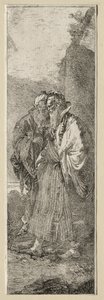 Dwóch starców w krajobrazie autorstwa Giovanni Domenico Tiepolo