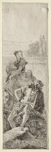 Dwóch chłopów autorstwa Giovanni Domenico Tiepolo
