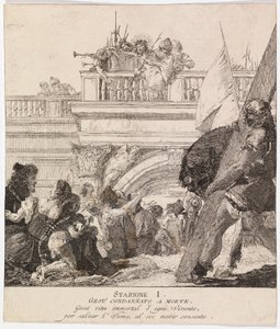 Via crucis - Stacja I. Jezus skazany na śmierć autorstwa Giovanni Domenico Tiepolo