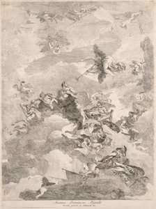 Triumf Herkulesa autorstwa Giovanni Domenico Tiepolo after Giovanni Battista Tiepolo