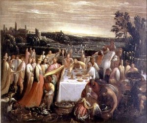 Uczta na brzegu jeziora, 1610-12 autorstwa Giovanni Donducci