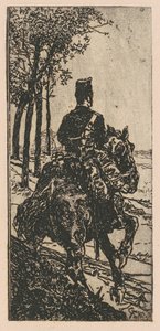 Żołnierz artylerii na koniu autorstwa Giovanni Fattori