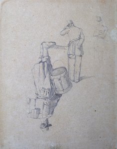 Perkusista i dwóch żołnierzy autorstwa Giovanni Fattori