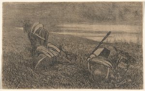 Małe osiołki w spoczynku autorstwa Giovanni Fattori