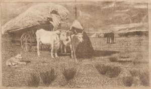 Woły zaprzęgnięte do wozu (Maremma) (Bovi al carro (Maremma))