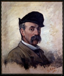 Autoportret w wieku 59 lat (Malarstwo autorstwa Giovanni Fattori