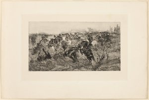 Szarża kawalerii autorstwa Giovanni Fattori