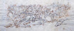 Szarża ułanów autorstwa Giovanni Fattori