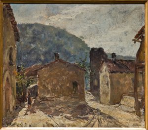 Poranek w Rosoli (olej na tekturze)