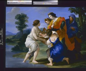 Znalezienie Mojżesza (olej na płótnie) autorstwa Giovanni Francesco (1610 62) Romanelli