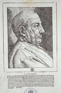 Portret autora, z „Pochodzenie i amplituda miasta Werony...” Sarayny Torello, wyd. Verona