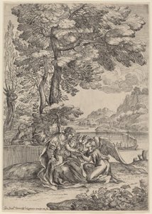 Reszta w ucieczce do Egiptu autorstwa Giovanni Francesco Grimaldi