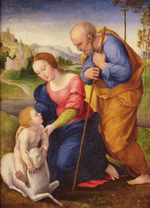 Święta Rodzina z Barankiem autorstwa Giovanni Francesco Penni