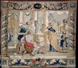 Dydona składa w ofierze Juno, bogini małżeństwa, 1679. autorstwa Giovanni Francesco Romanelli