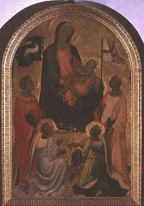 Madonna z Dzieciątkiem ze św. Szczepanem i św. Urszulą (tempera na desce)