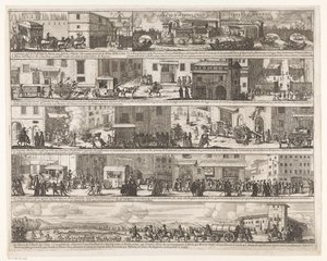Mario Chigi przybywa na plagę Rzymu Plaga w Rzymie 1656-1657 (tytuł serii) autorstwa Giovanni Giacomo de