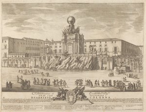 Świątynia Janusa na Festiwal „Chine” autorstwa Giovanni Girolamo Frezza after Alessandro Specchi