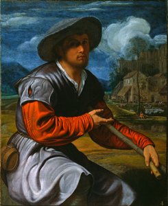 Pasterz z fletem, ok. 1525 (olej na płótnie) autorstwa Giovanni Girolamo Savoldo