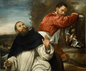 Śmierć św. Piotra Męczennika, 153035. autorstwa Giovanni Girolamo Savoldo
