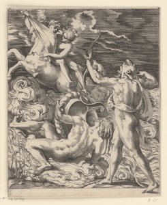 Hercules zabija centaura Nessusa Sceny z Herkulesem (tytuł serii)