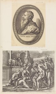 Adoracja pasterzy. autorstwa Giovanni Jacopo Caraglio
