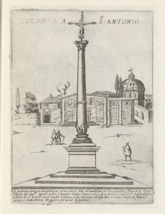 Kolumna San Antonio Colonna a S. Antonio (tytuł na obiekcie) Nowoczesne i starożytne zabytki i budynki w Rzymie (tytuł serii) Ornamenti di fabriche antichi et moderni dell