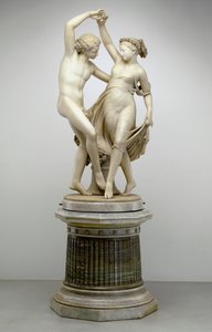 Zefir tańczący z florą, 1870 (marmur) autorstwa Giovanni Maria Benzoni