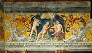 Bóstwu morskiemu ofiarowuje się małego dzika Fragment fryzu przypisywanego Giovanniemu Marii Falconetto (1468-1534) 1520 wokół Mantui, Palazzo d