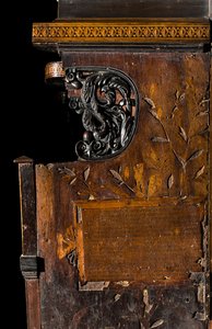 Chór kanoniczny Lignei, inkrustowany przez Giovanniego Marię Platinę 1484, intarsja boczna prawa autorstwa Giovanni Maria Platina