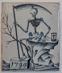 Tablica z alegorią śmierci autorstwa Giovanni Meazzi