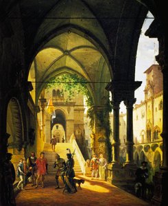 Ludwik XI w zamku Barolo – Giovanni Migliara (1785-1837)