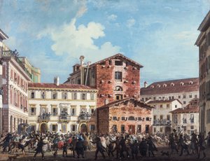 Mediolan, wściekły tłum atakuje dom ministra finansów Giuseppe Priny, 20 kwietnia