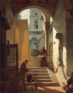 Aptekarz klasztoru, Giovanni Migliara, detal