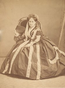 [La Comtesse siedząca z wachlarzem], lata 60. XIX wieku. autorstwa Giovanni Morotti