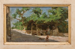 Pergola (olej na płótnie) autorstwa Giovanni Muzzioli