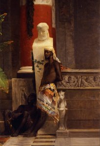 Zemsta Poppei, detal, Giovanni Muzzioli (1854-1894), olej na płótnie