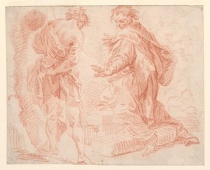 Postacie stojące i klęczące autorstwa Giovanni Paolo Panini