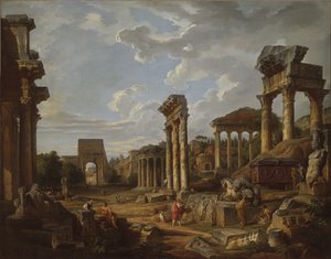 Kaprys z Forum Romanum, 1741 autorstwa Giovanni Paolo Pannini