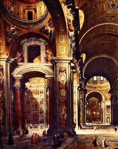Kardynał Melchior de Polignac z wizytą u św. Piotra w Rzymie, 1730 autorstwa Giovanni Paolo Pannini