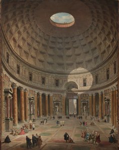 Wnętrze Panteonu, Rzym, 1747 autorstwa Giovanni Paolo Pannini