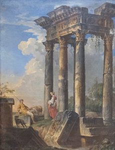 Ruiny z pasterzami autorstwa Giovanni Paolo Pannini