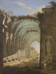 Ruiny z termami autorstwa Giovanni Paolo Pannini