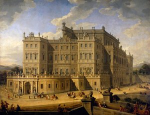 Widok na zamek Rivoli autorstwa Giovanni Paolo Pannini